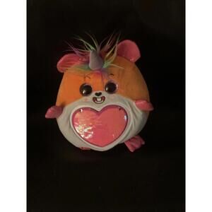 10" Rainbocorns Orange Hamster Plush Rainbow Hair